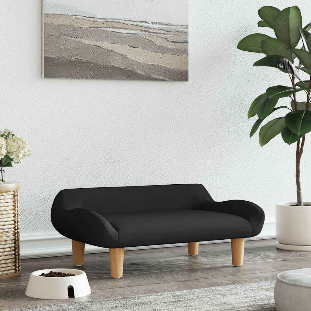 Panier pour chien en tissu noir – 70x40x24 cm